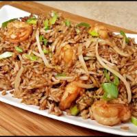 36. Jumbo Shrimp Fried Rice · Stir-fried rice with jumbo shrimp. 