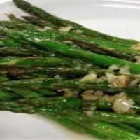 Sauteed Asparagus · Stir-fried asparagus with garlic.