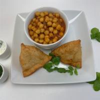 Choli Samosa · Chole samosa is a very popular dish all over North India. It includes garbanzo bean curry wi...
