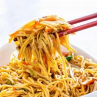 41. Chow Mein · Pan-fried chow mein noodles with veggies and your choice of meat. 