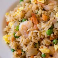 49. Combination Fried Rice · Fried rice with shrimp, pork and chicken.