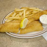 Fresh Fish Fry · 12 oz. Fresh haddock breaded daily, deep fried and piled high on a platter.