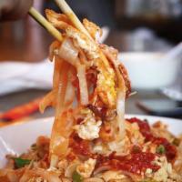Pad Thai Dinner  · National noodle of Thailand found on every street corner; rice noodles, bean sprouts, egg, c...