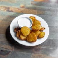 Beer Battered Pickles · Chicago's own chip ice pickle chips. Golden fried. Served with ranch dip.