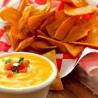 Homemade Chips with Queso Dip · 