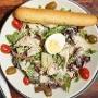 Chopped · Mixed greens, roasted chicken, salami, Mozzarella, Parmesan, scallions, boiled egg, green ol...