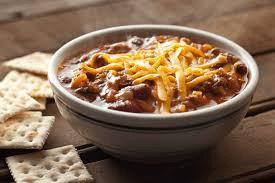 Bowl of Chili and Grilled Cheese · 
