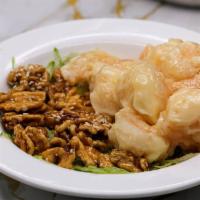 Honey Walnut Prawns · Walnuts roasted in house. Prawns deep fried to perfection. Tossed in our house made honey ma...
