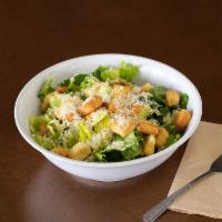 Side Caesar Salad · Romaine, parmigiano-reggiano, croutons, and Caesar dressing.