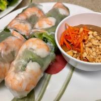 2. Summer Rolls · 2 pieces. Goi cuon. Choice of shrimp or vegetarian (tofu), served with mint, lettuce, vermic...
