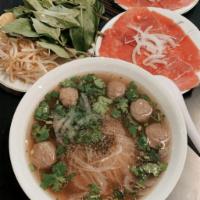 21. Rare Steak and Beef Ball  Pho · 