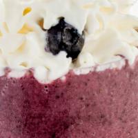 Blueberry Banana Smoothie · A fruity blend of blueberries and bananas.