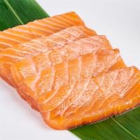 Salmon Sashimi · Mild flavored fish.