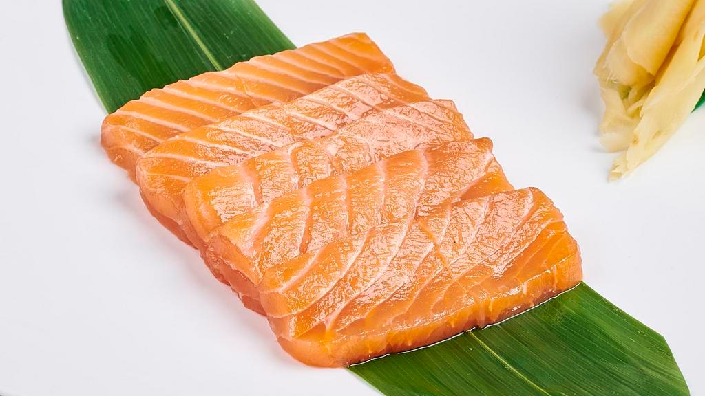 Salmon Sashimi · Mild flavored fish.