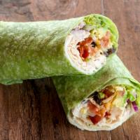 Cool Ranch Wrap · Chicken, provolone, ranch, olive, cucumber, tomato, lettuce and avocado.