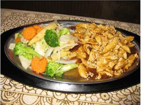 105. Thai Teriyaki · Sauteed sliced of chicken with Thai teriyaki sauce served on the side of sauteed vegetables.