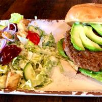 Beyond Burger · The Beyond burger topped with garlic aioli, avocado, lettuce, and tomato. Vegetarian.  Choos...