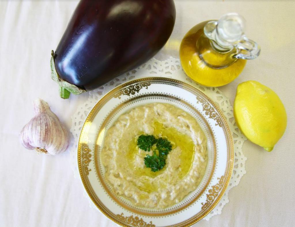 18. Baba Ghanoush · Served with pita bread.