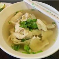 Pho Ga · Chicken noodle soup. Noodle soup with chicken in an aromatic chicken broth served with fresh...