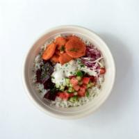 Beets & Carrots Bowl · Our marinated beets and Moroccan carrots served over a base of your choice: creamy hummus, t...