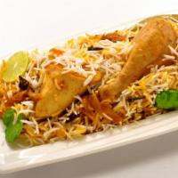 Seafood Biriyani · Choice of king jumbo shrimp, salmon or crab sauteed in herbs and spices cooked with special ...