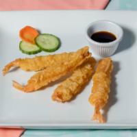 S7. Prawn Tempura · 4 pieces of deep fried prawn tempura.