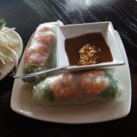 1. Fresh Rolls · 2 pieces. Shrimp, pork baloney, lettuce, vermicelli noodles, and bean sprout wrapped in rice...