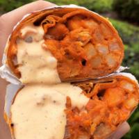 Buffalo Cali Burrito · Our famous Buffalo fries, made how you like it, then wrapped in a warm tortilla.