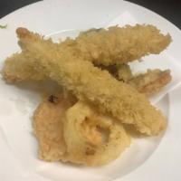 Chicken and Vegetable Tempura · Served with rice and miso soup or salad.