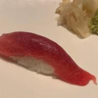 Tuna · Sushi 1 piece and sashimi 2 pieces.