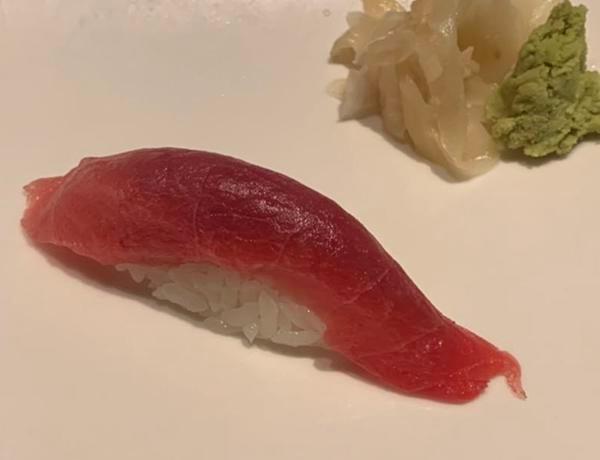 Tuna · Sushi 1 piece and sashimi 2 pieces.