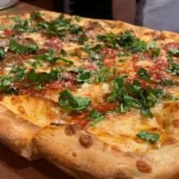 Vegetarian Pizza · Grandma’s sauce, fresh spinach, fresh mushrooms, bell peppers, broccoli, fresh garlic, onion...