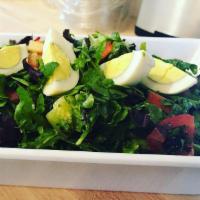 Tuna Nicoise Salad · Red potato, egg, onion, tarragon and chopped greens. balsamic vinaigrette dressing