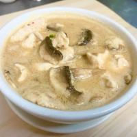 Tom Kha (Bowl) · Hot & Sour Coconut Soup with Tom Yum Soup base, comes with mushroom and tomato