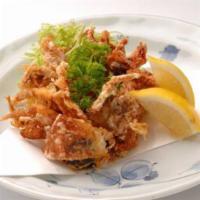 A12. Soft Shell Crab App · Deep fried soft shell crab with katsu sauce.