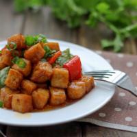 CH1. General Tso's Tofu · Hot and spicy.
