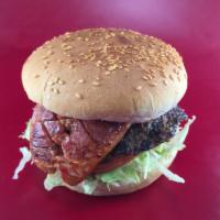 9. Polish Burger · Our polish burger always cook fresh, include onion, lettuce, tomato, home made 1000 Island d...