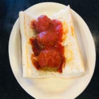 Meatball Sandwich · Sandwich with seasoned meat that has been rolled into a ball.