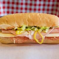 Caesar's Special Sandwich · Dry salami, Cotto salami, ham, mortadella, pepper cheese, lettuce and mild peppers, with mar...