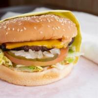 Cheeseburger Combo · 1/4 lb. 100% all-beef patty served on a fresh bun with Jim's Burger famous Thousand Island s...