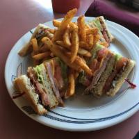 Club Sandwich Lunch · Served with french fries, coleslaw or soup. 