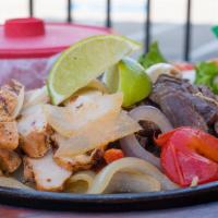 Fajita Plate · Your choice of Chicken, Beef or Combo. Served with rice and choice of beans, guacamole, chee...