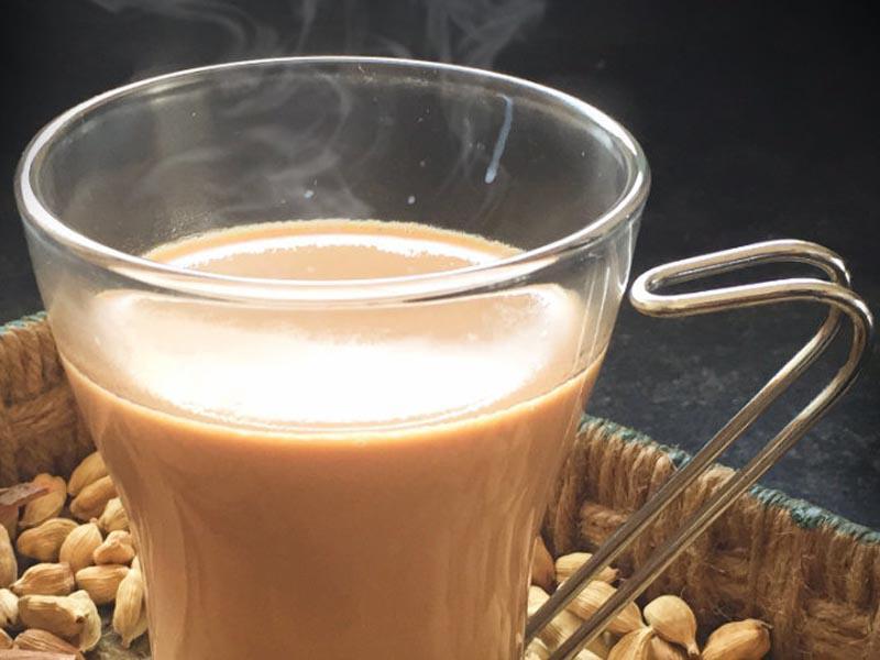 Malai Chai · Spiced Indian tea simmered with milk.