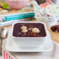 H11. Black Rice Soup with Dried Longan and Dates · 