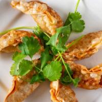 A5. Fried potstickers (pork and veggies) (7 pc) · (Include sweet chili dipping sauce)