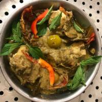 Lobster in Green Curry · Large lobster tail with fragrant sauce