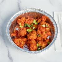 #12 Gobi Manchurian · Traditional Indian cauliflower fried dish cooked in house special sauce ( Vegetarian, Vegan )