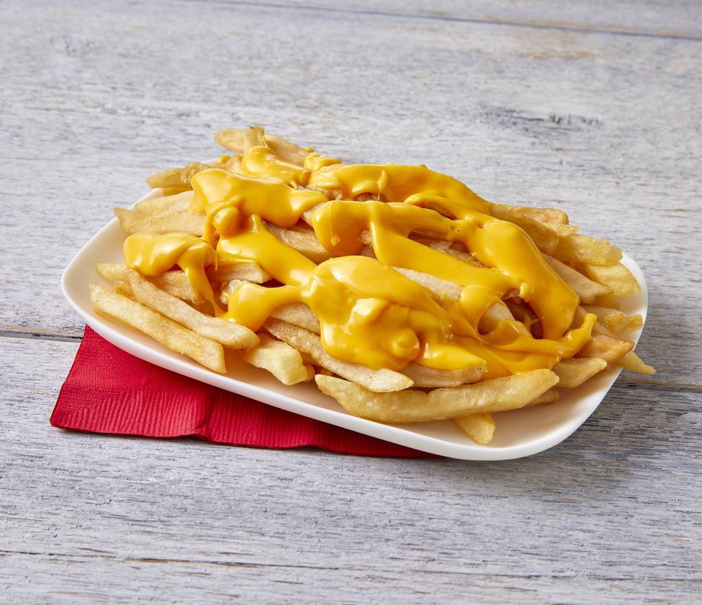 Cheese Fries · Fried potatoes topped with cheese.