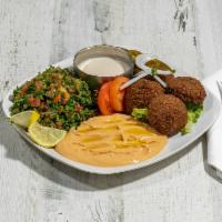 Falafel Platter  · Select any 2 sides of your choice with your falafels. 4 pieces per order. 