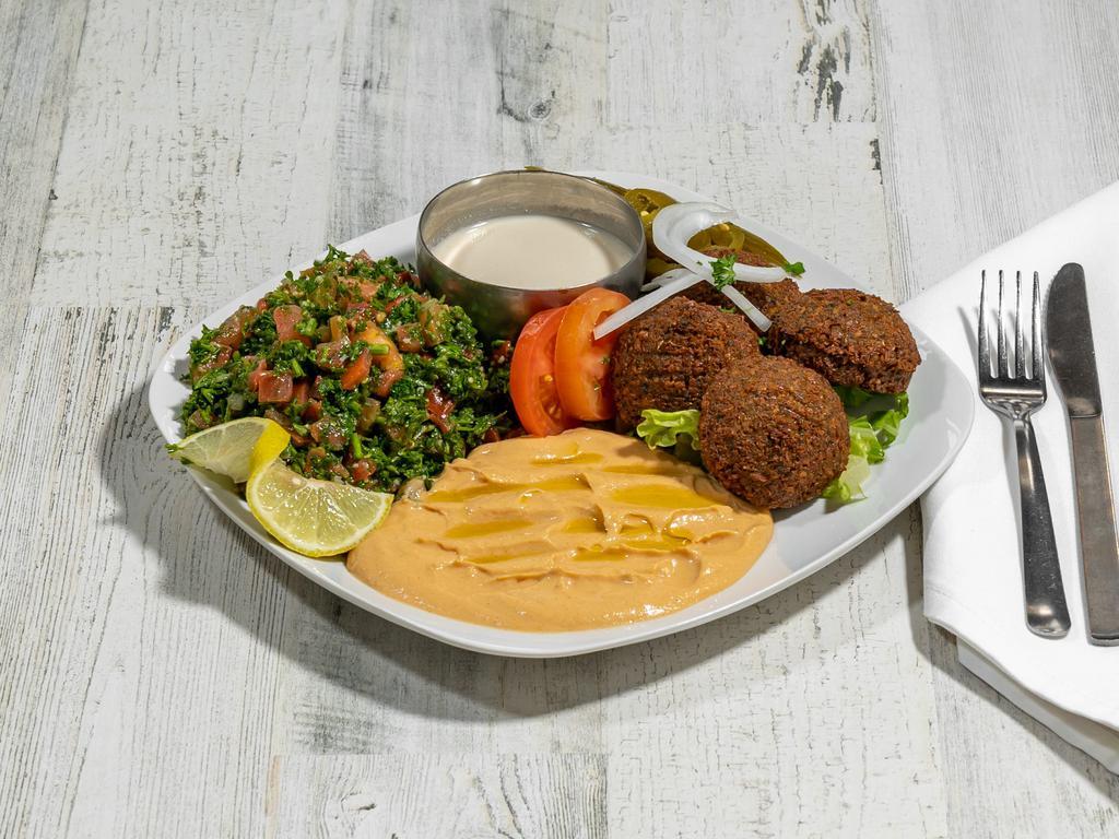 Falafel Platter  · Select any 2 sides of your choice with your falafels. 4 pieces per order. 